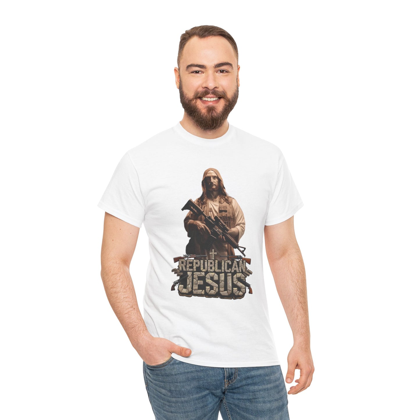 Unisex Heavy Cotton Tee- Republican Jesus #2