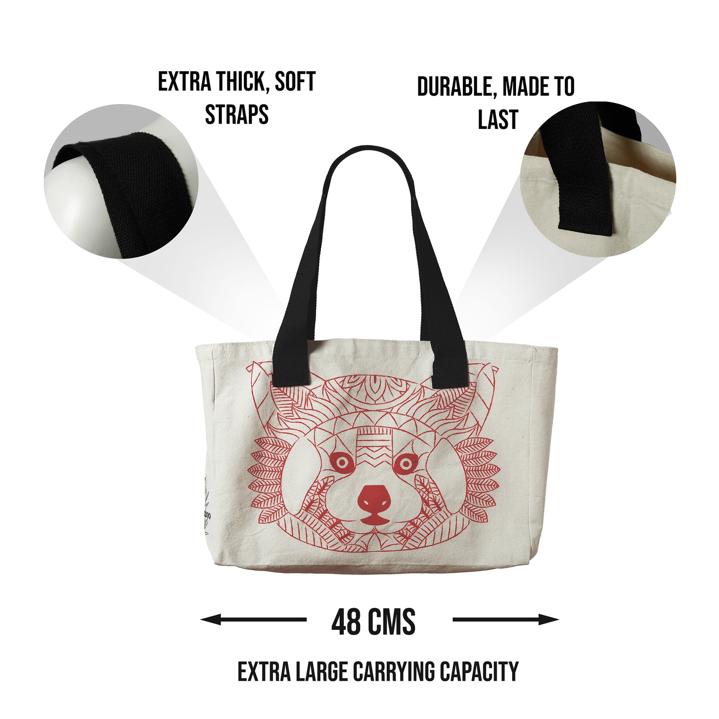 Canvas Tote Bag, Red Panda