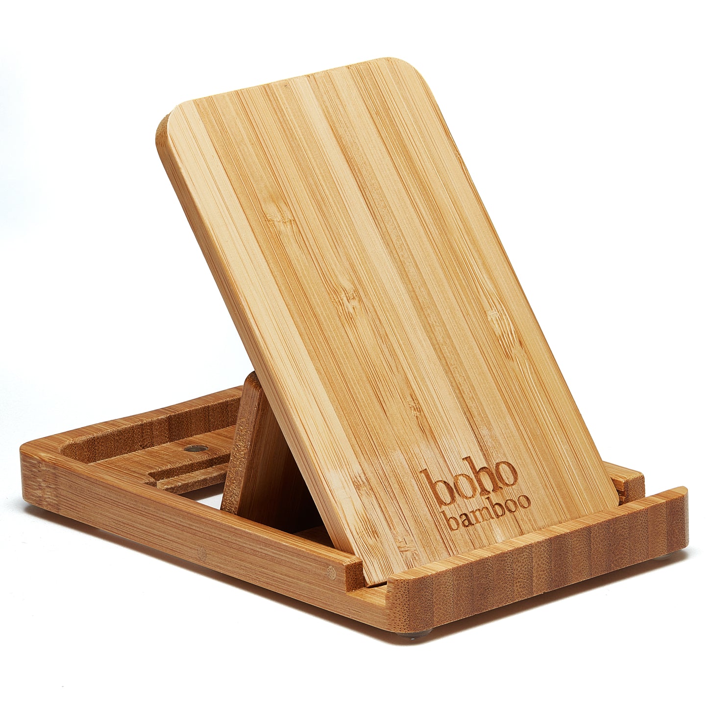 phone holder, phone stand made from sustainable bamboo, folding, main image